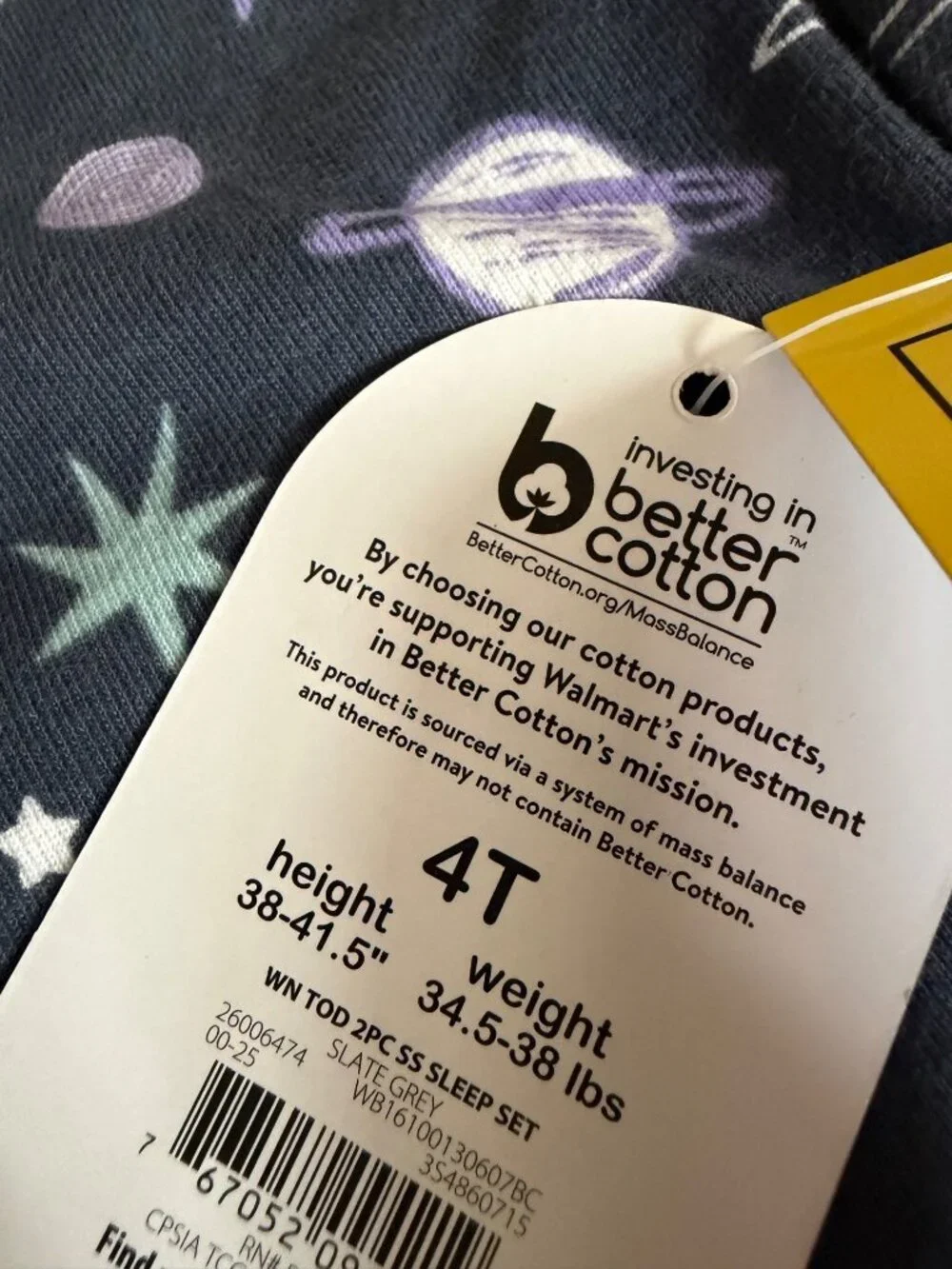 Wonder Nation 4T Space Planets Pajama Set NWT Navy Glow Sleepwear 2 Piece